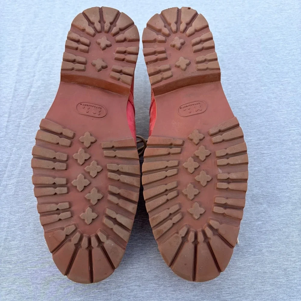 TB Phelps Mens Salmon Pink Nubuck Leather Derby Shoes XL Extralight Sole Size 11